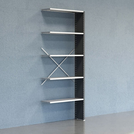 GBP Lagerreol V06 Følgesektion 2500x300 mm Lukket / Galv – Lagerreoler