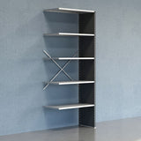 Lagerreol V06 Følgesektion 2500x500 mm Lukket / Galv – image 2