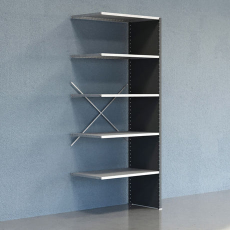 GBP Lagerreol V06 Følgesektion 2500x600 mm Lukket / Galv – Lagerreoler