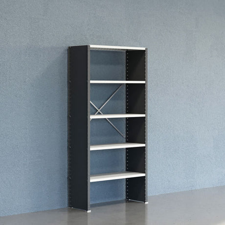 Lagerreol V06 Startsektion 2100x400 mm Lukket / 7035 – image 2