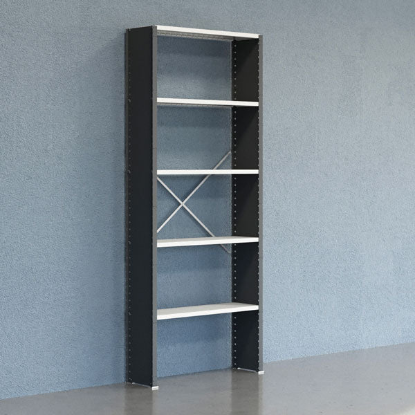 Lagerreol V06 Følgesektion 2500x300 mm Lukket / 7035 – image 1