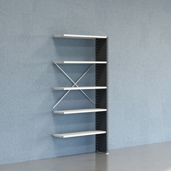 Lagerreol V06 Følgesektion 2100x300 mm Lukket / 7035 – image 1