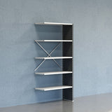 Lagerreol V06 Følgesektion 2100x400 mm Lukket / 7035 – image 1