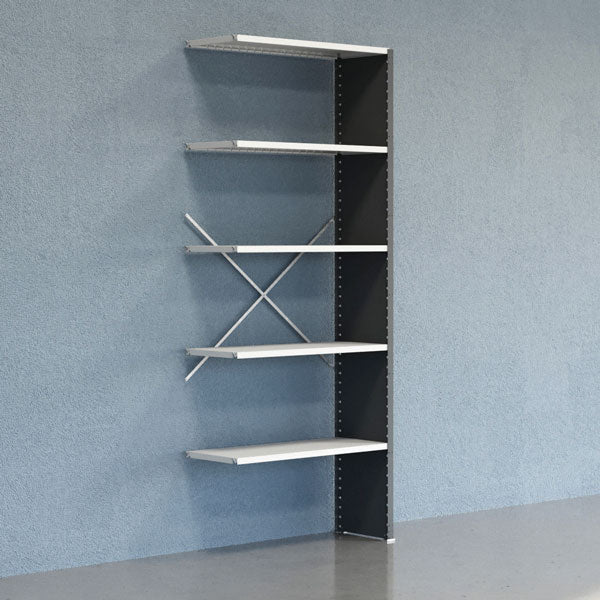 Lagerreol V06 Følgesektion 2500x400 mm Lukket / 7035 – image 2