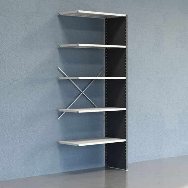 Lagerreol V06 Følgesektion 2500x500 mm Lukket / 7035 – image 1