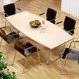 Ergoff Konferencebord Consensus, Birk 2000x900 mm bådformet, Alugrå understel – Konferenceborde (billede 1)