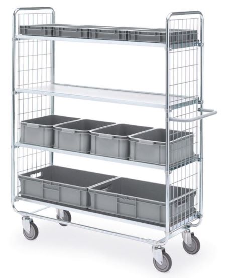 Vogn 4 hylder 1585x460x1380 mm