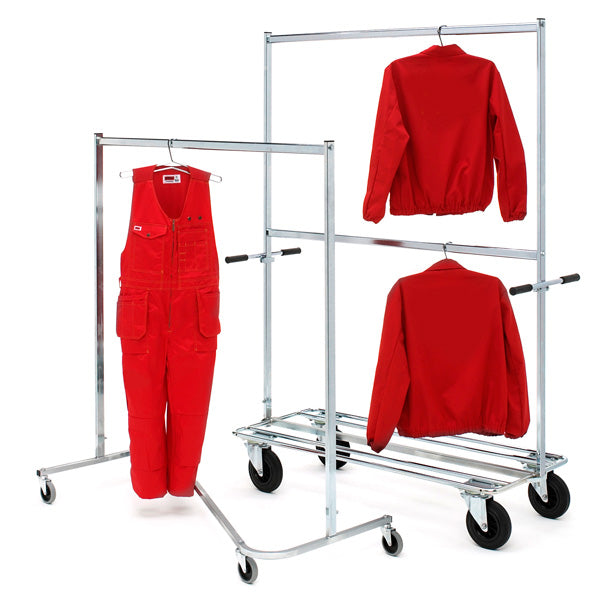 Tøjstativ Zeta 2 højder med Ø100mm hjul – image 2