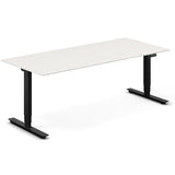 Hæve-sænkebord, Hvid 2000x800mm 2-ben/Sort