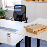 Hæve-sænkebord, Hvid 2000x800mm 2-ben/Sort – image 2