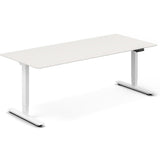 Hæve-sænkebord, Hvid 2000x800mm 2-ben/Hvid