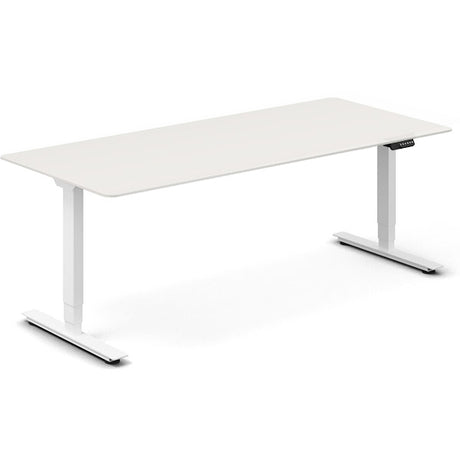 Hæve-sænkebord, Hvid 2000x800mm 2-ben/Hvid