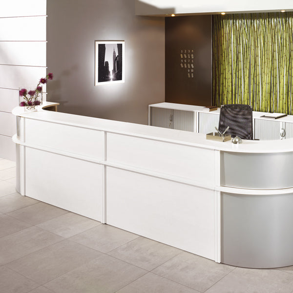 Ergoff Reception Ekoflex overdel, Hvid Bredde 1600 mm – Receptionsskranker (billede 1)