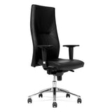 Kontorstol Nero HighBack, Sort skind – image 1
