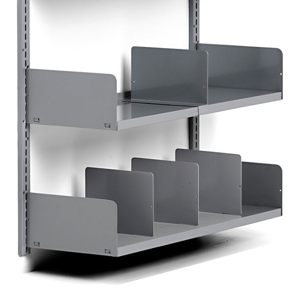 Hylde for deleplader 900x400 mm Alugrå