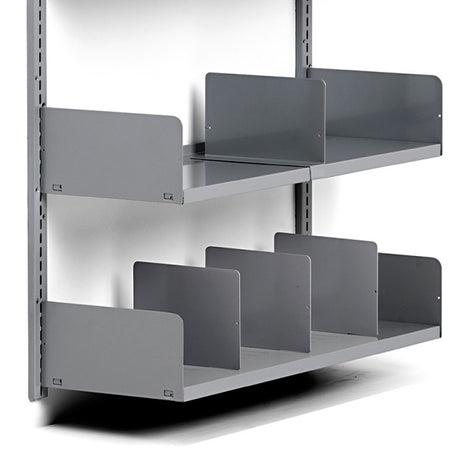 Hylde for deleplader 900x400 mm Alugrå