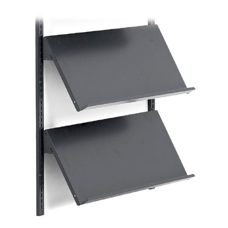 Tidsskriftshylde 600x360 mm Metalgrå