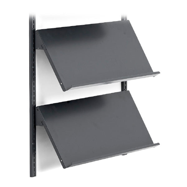 Tidsskriftshylde 600x360 mm Metalgrå