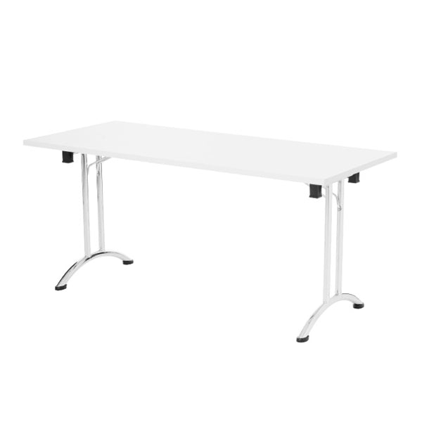Ergoff Bord Joanna, Hvid 1400x800 mm, Krom understel – Klapborde (billede 1)