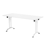 Ergoff Bord Joanna, Hvid 1400x800 mm, Krom understel – Klapborde (billede 1)