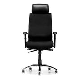 Kontorstol AS6000, Sort tekstil med armlæn, krom