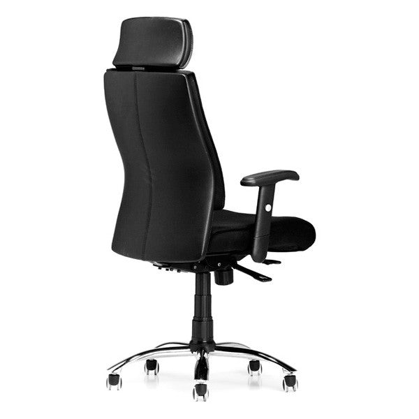 Kontorstol AS6000, Sort tekstil med armlæn, krom – image 8