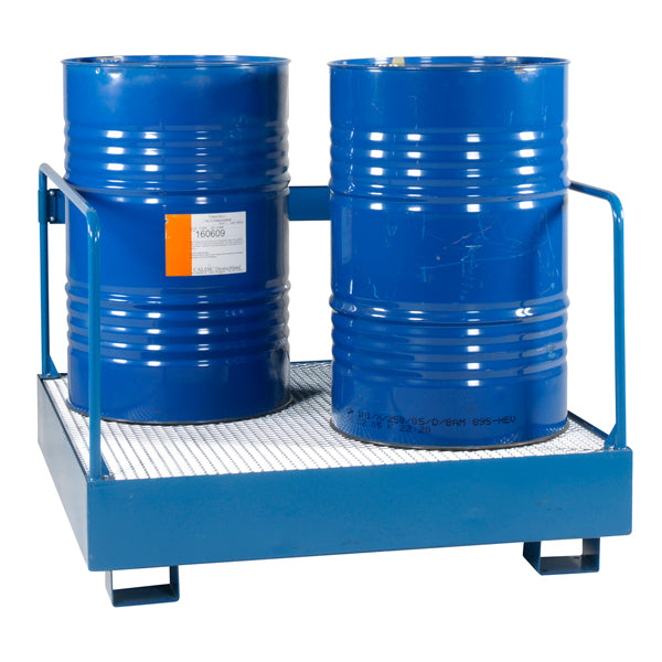 Spildbakke 4 tønder stående, rækværk