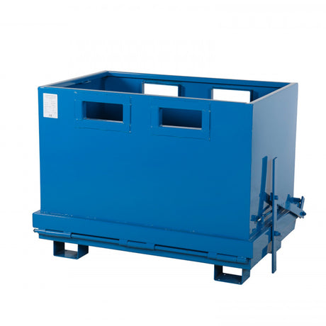 Intra Materialhantering Bundtømmende container 700 liter Blå – Tipcontainere (billede 2)