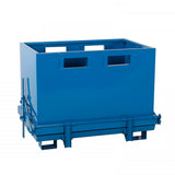 Bundtømmende container 700 liter Blå