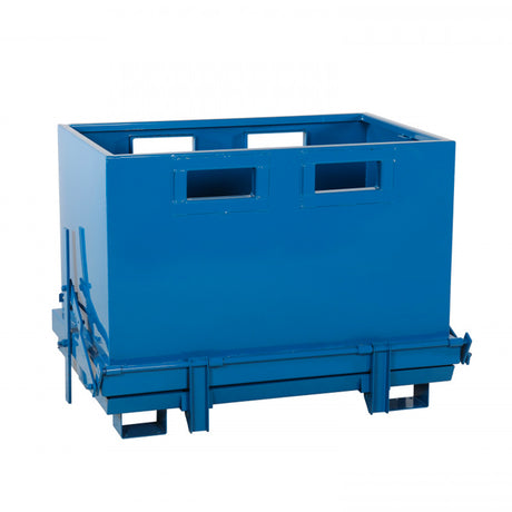 Intra Materialhantering Bundtømmende container 700 liter Blå – Tipcontainere (billede 3)
