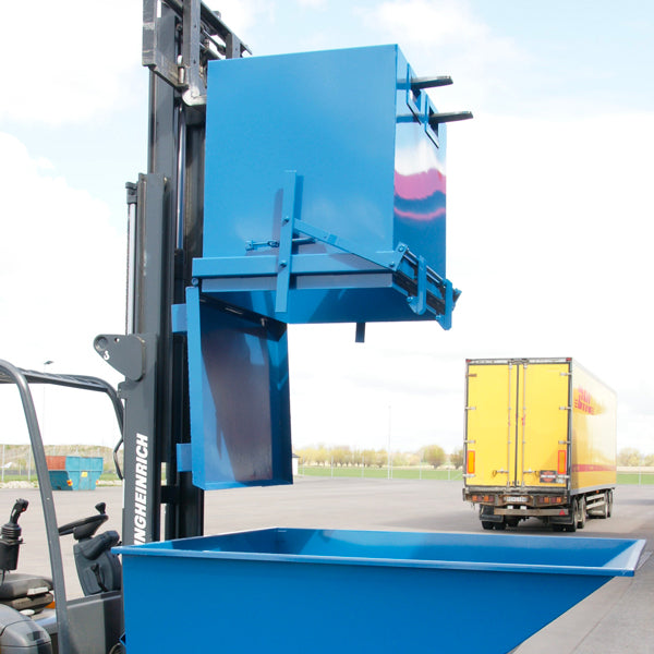 Bundtømmende container 1000 liter Blå – image 1