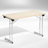 Konferencebord Kongress, Birk 1200x500 mm, Krom understel