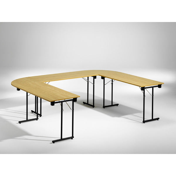 Konferencebord Kongress, Bøg 1200x500 mm, Sort understel – image 3