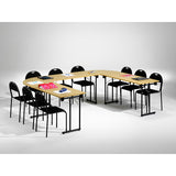 ELJ Konferencebord Kongress, Bøg 1200x500 mm, Sort understel – Klapborde (billede 4)