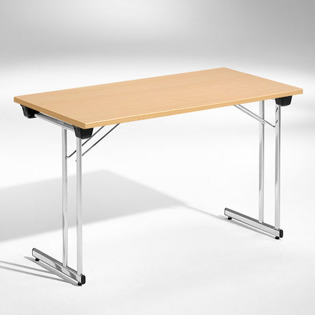 ELJ Konferencebord Kongress, Bøg 1200x600 mm, Krom understel – Klapborde