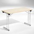 ELJ Konferencebord Kongress, Birk 1200x600 mm, Krom understel – Klapborde