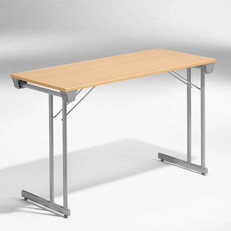 ELJ Konferencebord Kongress, Bøg 1200x600 mm, Alugråt understel – Klapborde