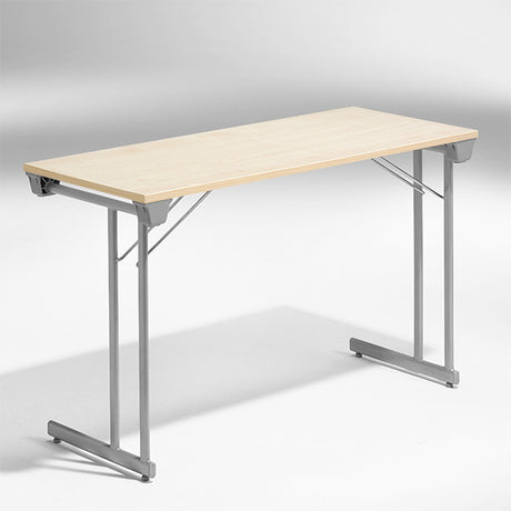 ELJ Konferencebord Kongress, Birk 1200x600 mm, Alugråt understel – Klapborde