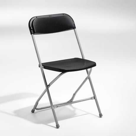 Klapstol Smart sort med alugrå Klapstoleben