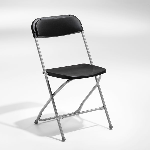 Klapstol Smart sort med alugrå Klapstoleben