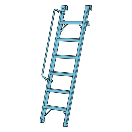 Lagerstige 7 trin højde 1,87 m – image 3