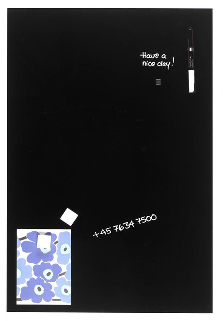 Naga A/S 40 x 60 cm. Sort Magnetisk Glastavle – Glastavler (billede 2)