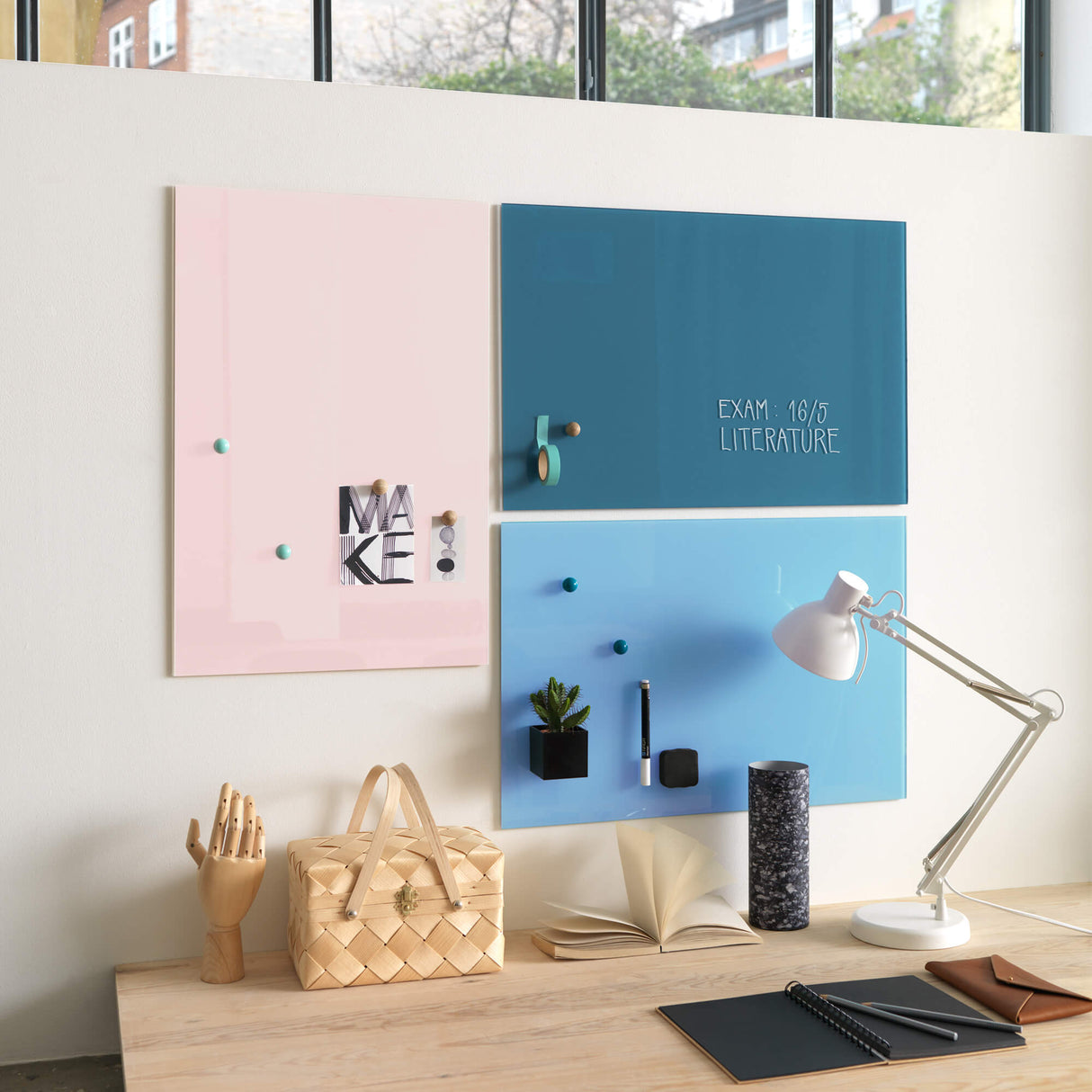 40 x 60 cm. Pudder Magnetisk glastavle