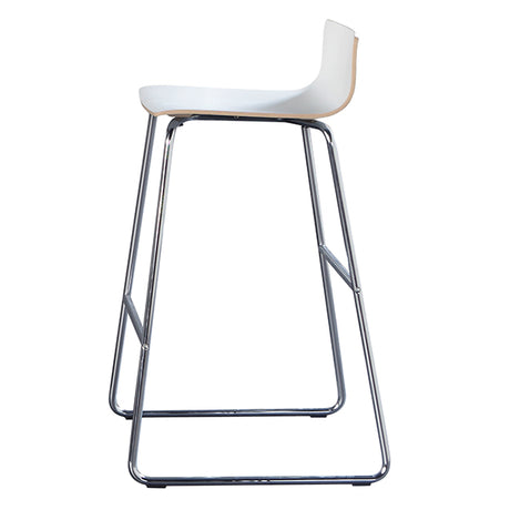 Barstol Cafe VII Hvid laminat / Krom