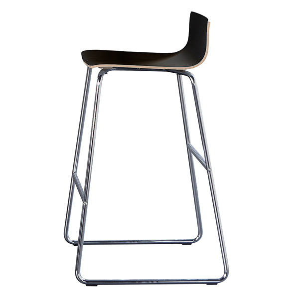 Barstol Cafe VII Sort laminat / Krom – image 1