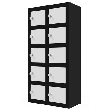 Opbevaringsboks til mobil/værdier 10 rum – image 1