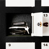 Opbevaringsboks til mobil/værdier 10 rum