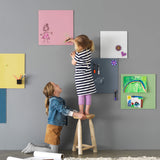 35 x 35 cm. Hvid Magnetisk Glastavle