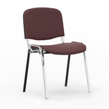 Nowy Styl Iso stol, Burgund med krom stoleben (billede 1)