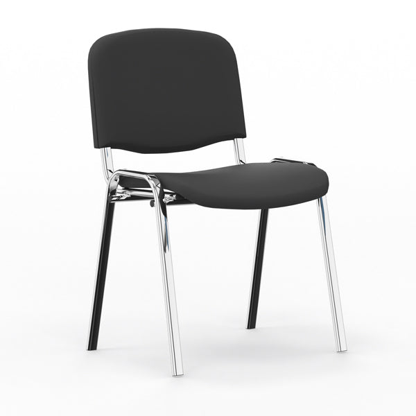 Nowy Styl Iso stol, Sort med krom stoleben (billede 1)